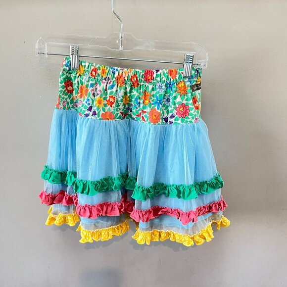 Matilda Jane Girls Brilliant daydream Field of Flowers Skirt Tiered With Colorfu - Picture 1 of 3